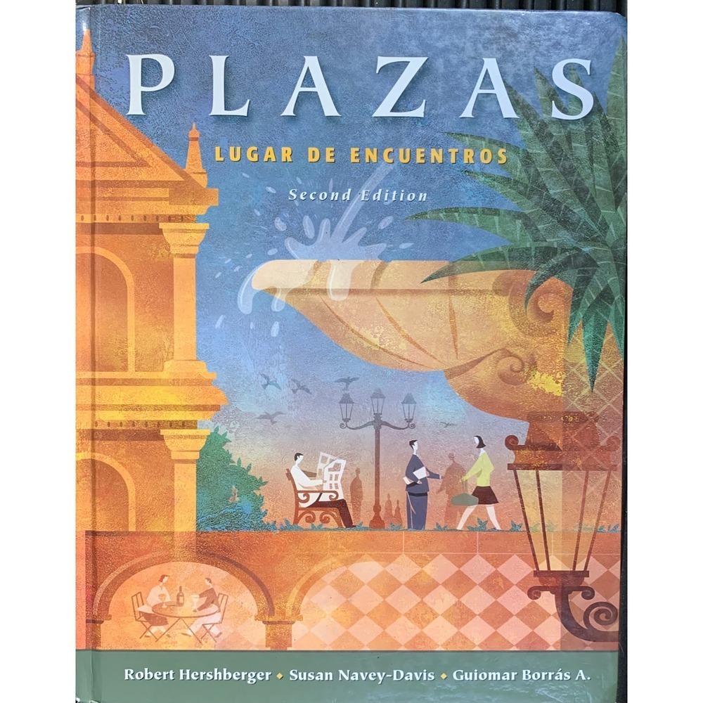 Plazas Lugar de Encuentros 2nd Ed Textbook Workbook Spanish Vintage Retro 2000s